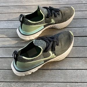 Nike CD4372-006 React Infinity Run Flyknit Black Glacier Ice Running Shoes 7.5